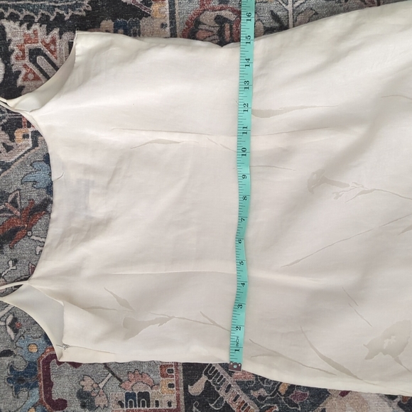 White Maxi Dress with Faint Floral Print - Picture 8 of 9